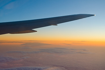 Image showing wing of an airplane 