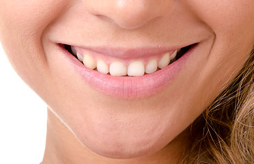 Image showing  woman smiling close-up