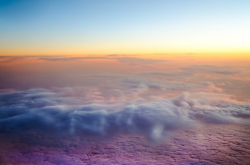 Image showing Aerial photo of clouds