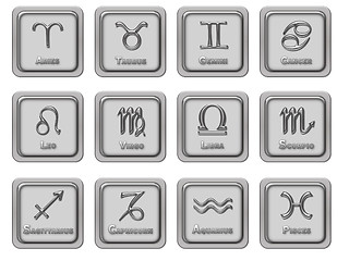 Image showing Zodiac signs - icons