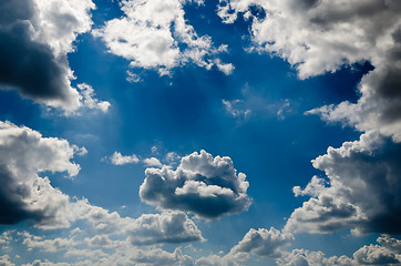 Image showing relief  beautiful clouds 