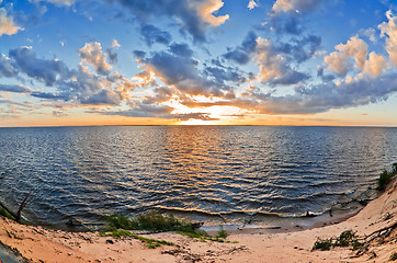 Image showing beautiful sunset over lake