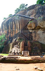 Image showing View of mount Sigiriya, Sri Lanka (Ceylon).