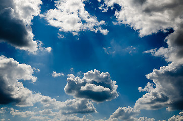 Image showing relief  beautiful clouds 