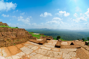 Image showing View from mount Sigiriya, Sri Lanka (Ceylon).