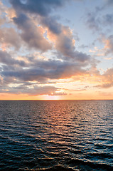 Image showing beautiful sunset over lake