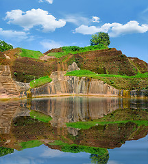 Image showing remains of the palace pool on mount Sigiriya, Sri Lanka (Ceylon)