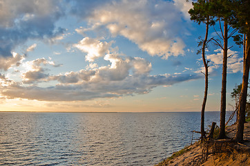 Image showing beautiful sunset over lake