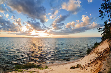 Image showing beautiful sunset over lake