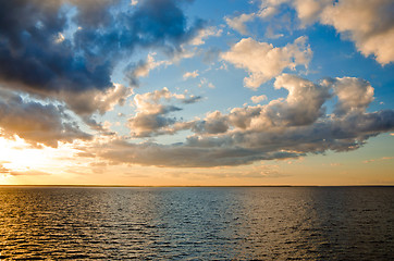 Image showing beautiful sunset over lake