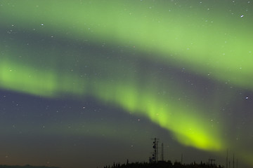 Image showing Aurora strips over antennas