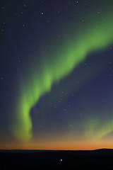 Image showing Northern Lights over twilight