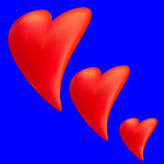 Image showing Heart on a blue background