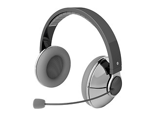 Image showing Headphones with microphone