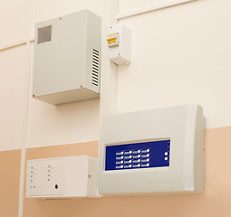 Image showing Fire alarm control panel 