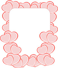 Image showing blank card on valentine confetti make of hearts