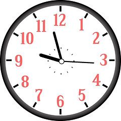 Image showing Black clock isolated on white background
