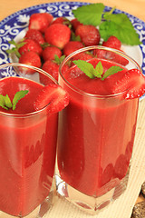 Image showing strawberry smoothie