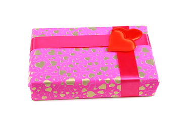 Image showing Gift box with valentines.