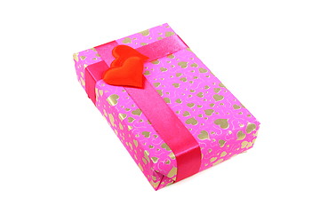 Image showing Gift box with valentines.