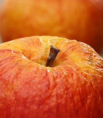 Image showing Wrinkled apple closeup.