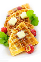 Image showing Belgian waffles