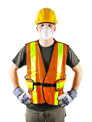 Image showing Construction worker wearing safety equipment