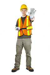 Image showing Construction worker on white background