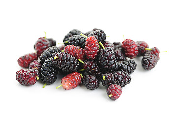 Image showing Fresh mulberries