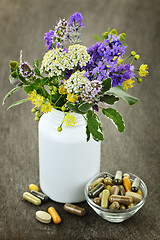 Image showing Herbal medicine and plants