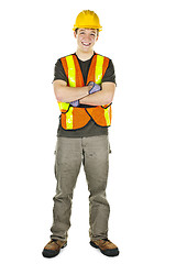 Image showing Construction worker smiling