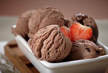 Image showing chocolate ice cream