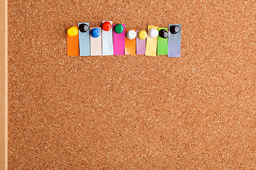 Image showing Cork board and colorful heading for ten letter word