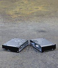 Image showing hard drive cutted in to pieces