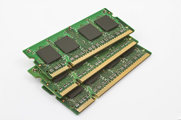 Image showing three stacked memory modules