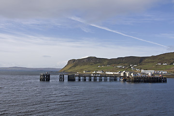 Image showing scottish coast with peer