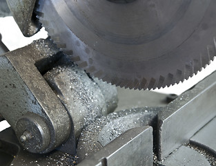 Image showing circular cutting blade in close up