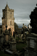 Image showing cemetery in stirling with tower in background