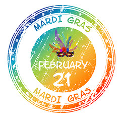 Image showing Mardi Gras grunge stamp