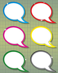 Image showing Speech bubbles collection