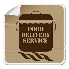 Image showing Food delivery sticker