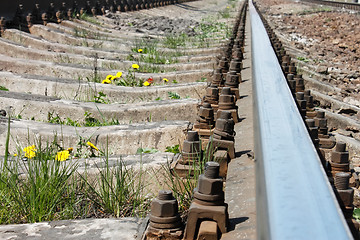 Image showing Railway rail that goes away