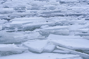 Image showing Winter landscape of frozen lake