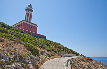 Image showing Road and lighthouse