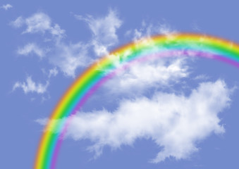 Image showing Rainbow in clouds