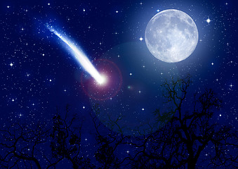 Image showing Falling star