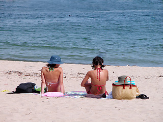 Image showing Beach girls