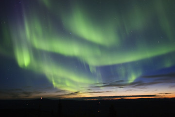 Image showing Filli the sky with northern light