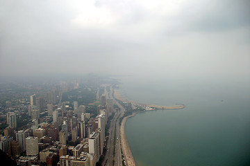 Image showing Chicago - North side on a foggy day