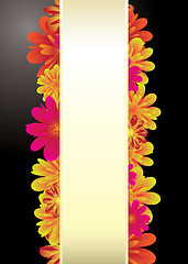 Image showing Paper tab floral